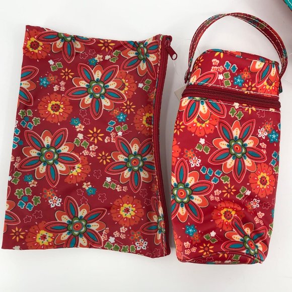 Vibrant Red & Blue Floral Messenger Baby Bag | New With Tags - Picture 5 of 9